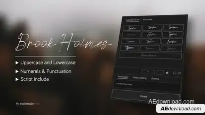 Animated Typeface - Brook Holmes Titles template preview