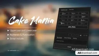 Animated Typeface - Cake Mania Titles template preview