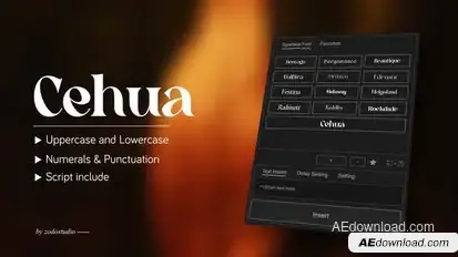 Animated Typeface - Cehua Free Titles template preview