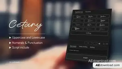 Animated Typeface - Cetary Titles template preview
