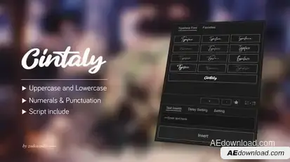 Animated Typeface - Cintaly Titles template preview