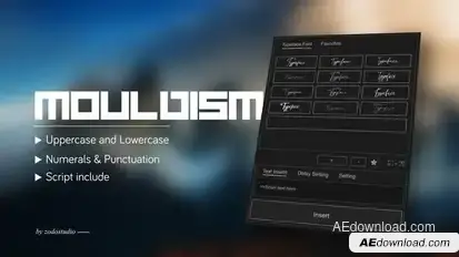 Animated Typeface - D3 Mouldism Titles template preview