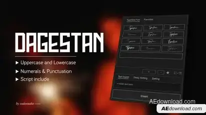 Animated Typeface - Dagestan Titles template preview