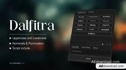 Animated Typeface - Dalfitra Titles template preview