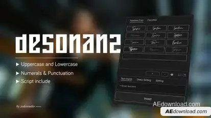 Animated Typeface - Desonanz Titles template preview