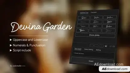 Animated Typeface - Devina Garden Titles template preview