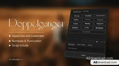 Animated Typeface - Doppelganger Titles template preview