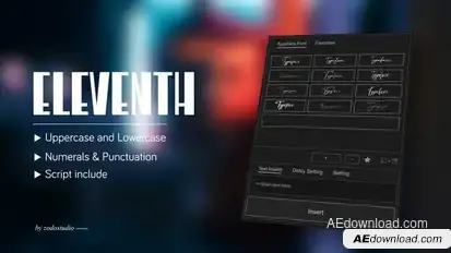 Animated Typeface - Eleventh Square Titles template preview