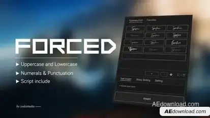 Animated Typeface - Forced Square Titles template preview