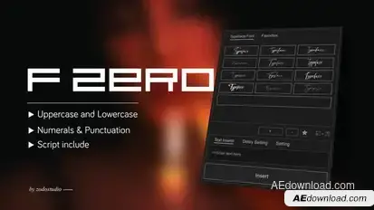 Animated Typeface - FZero GX Menu Font Titles template preview