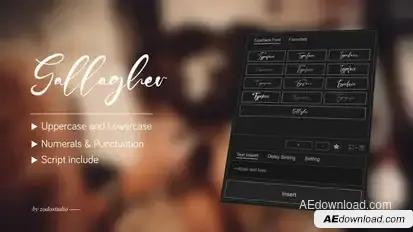 Animated Typeface - Gallagher Titles template preview