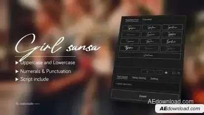 Animated Typeface - Girl sansa Titles template preview