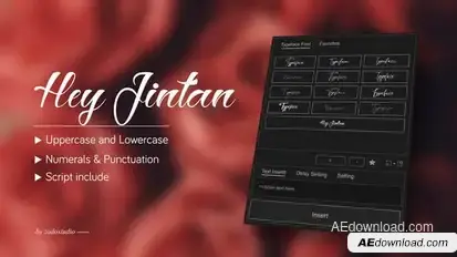 Animated Typeface - Hey Jintan Titles template preview