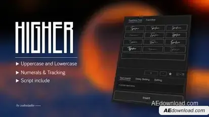 Animated Typeface - Higher Titles template preview