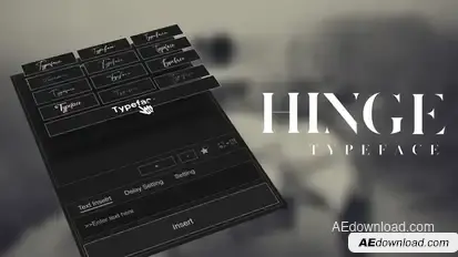 Animated Typeface - Hinge Titles template preview