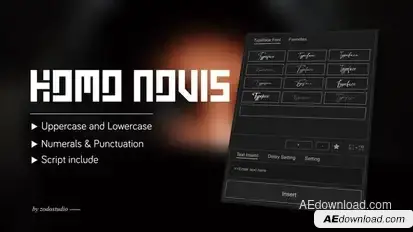 Animated Typeface - Homo Novis Titles template preview
