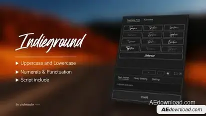 Animated Typeface - Indieground Titles template preview