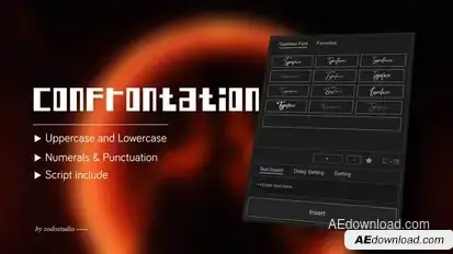 Animated Typeface - Indo Malay Confrontation Titles template preview