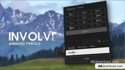 Animated Typeface - Involve Titles template preview