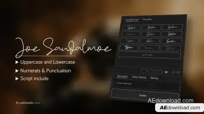 Animated Typeface - Joe Sandalmoe Titles template preview