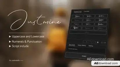 Animated Typeface - Justmine Titles template preview
