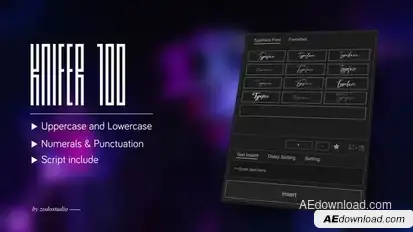 Animated Typeface - Knifer 100 Titles template preview