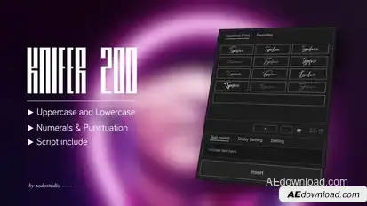 Animated Typeface - Knifer 200 Titles template preview