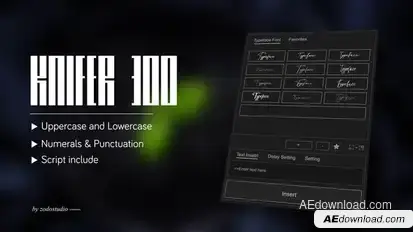 Animated Typeface - Knifer 300 Titles template preview