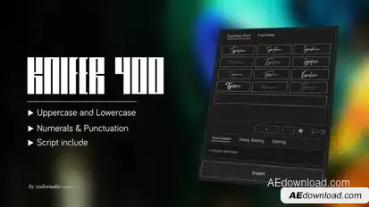 Animated Typeface - Knifer 400 Titles template preview