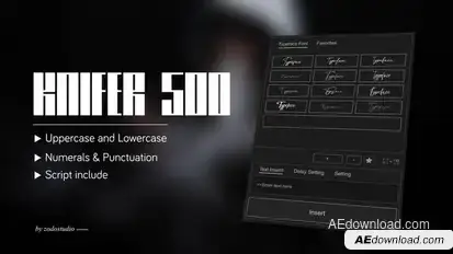 Animated Typeface - Knifer 500 Titles template preview