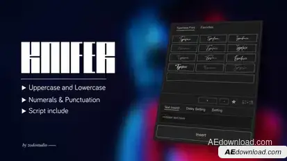 Animated Typeface - Knifer 600 Titles template preview