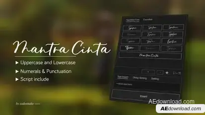 Animated Typeface - Mantra Cinta Titles template preview