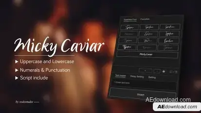 Animated Typeface - Micky Caviar Titles template preview