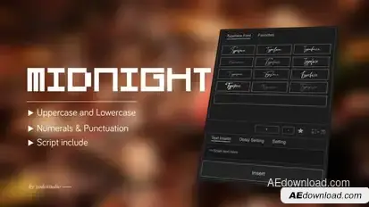 Animated Typeface - Midnight Letters Titles template preview