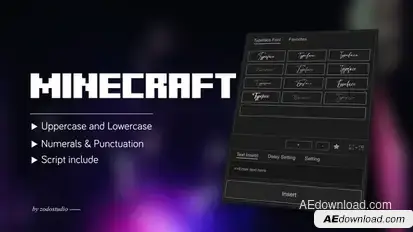 Animated Typeface - Minecraft Fifty Solid Titles template preview