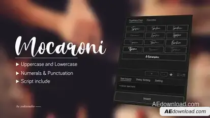 Animated Typeface - Mocaroni Titles template preview