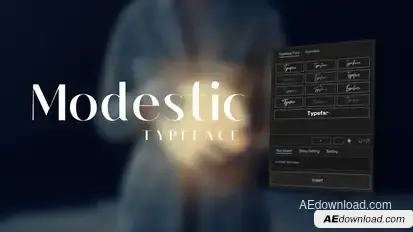 Animated Typeface - Modestic Titles template preview