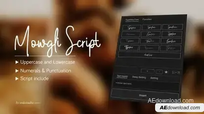 Animated Typeface - Mowgli Script Titles template preview