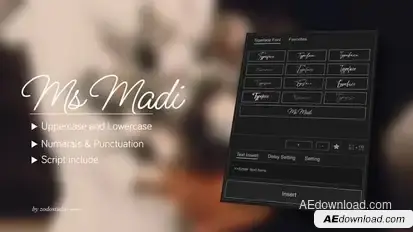 Animated Typeface - Ms Madi Titles template preview