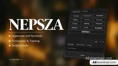 Animated Typeface - NEPSZA Titles template preview