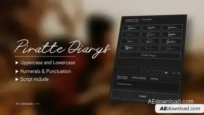 Animated Typeface - Piratte Diarys Titles template preview
