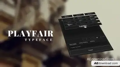 Animated Typeface - Playfair Titles template preview