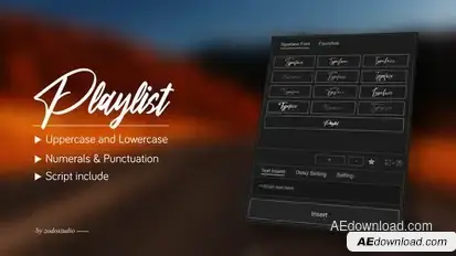 Animated Typeface - Playlist Titles template preview