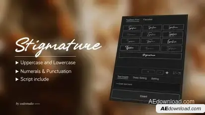 Animated Typeface - Stigmature Titles template preview