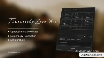 Animated Typeface - Tirelessly Love You Titles template preview