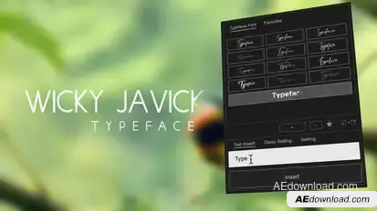 Animated Typeface - Wicky Javick Titles template preview