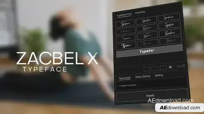 Animated Typeface - Zacbel X Titles template preview