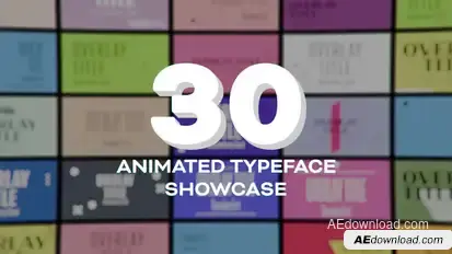 Animated Typeface Showcase Titles template preview