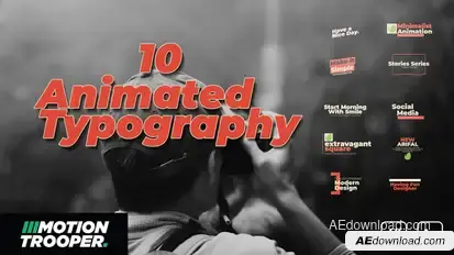 Animated Typography Titles template preview