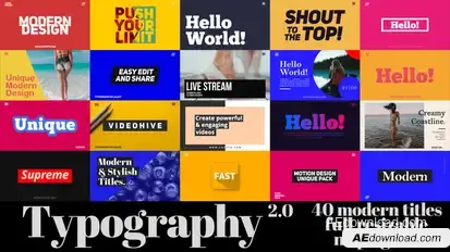 Animated Typography Titles Titles template preview